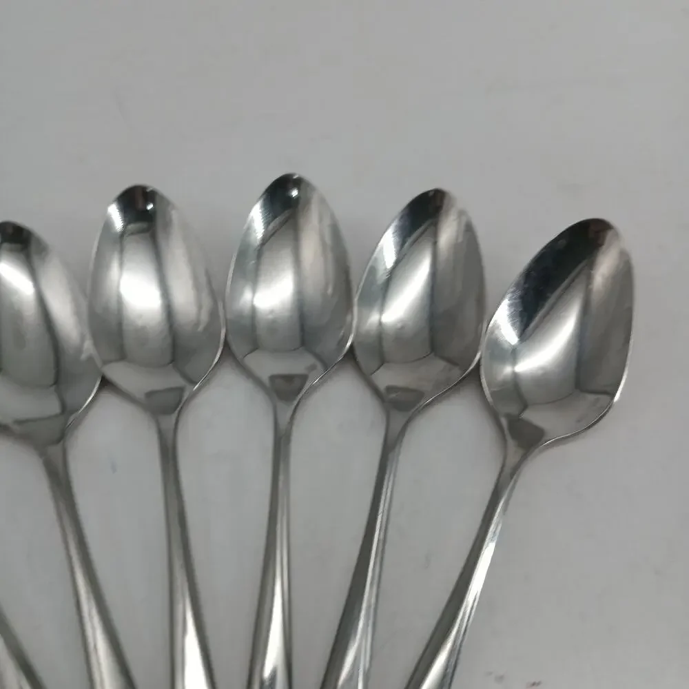 7X Tsp Vtg 1847 Rogers Bros. Youth Pattern Stainless Steel Teaspoons